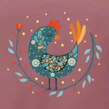 Folklor - slepice s kopretinou