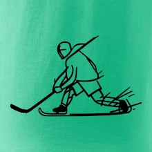 Kreslený hokejista tučnou fixou