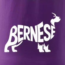 Bernese Mountain Dog nápis v těle