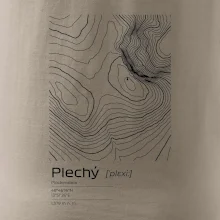 Plechý - vrstevnice v obdélníku
