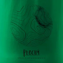 Plechý - vrstevnice v kruhu