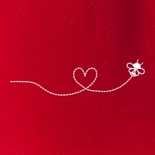 Dráha letu včely - srdce