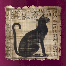 Egyptské hieroglyfy kočka