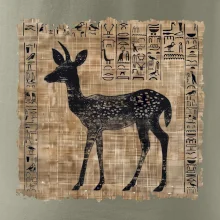 Egyptské hieroglyfy srnka