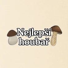 Nejlepší houbař - nápis s houbama