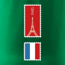 Paříž známka barevná