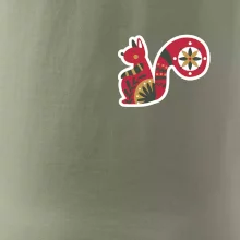 Folklor na prsu veverka