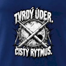Tvrdý úder čistý rytmus - černobílé zkřížené paličky