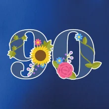 Květinové číslo kreslené - 90