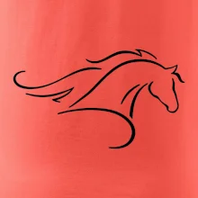 Kůň - bežící silueta hlavy