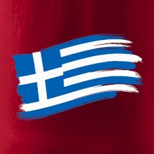 Řecko vlajka - štětkou