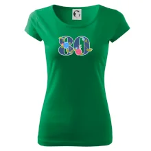 Květinové číslo kreslené - 80