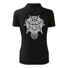 Steampunk sova černobílá