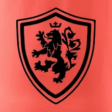 Český lev erb na prsu a na zádech