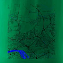 Praha 18200 - Mapa s vodními toky