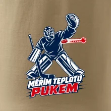 Hokejový teploměr pukem