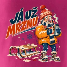 Rodinná vánoční trička - Já už mrznu táta sáňkování