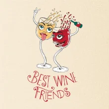 Best wine friends dancing (Pecka design)