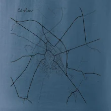 Černobílá mapa Čáslav
