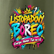 Listopadový borec barevné graffiti a energie