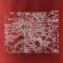 Mapy měst černobílé Praha