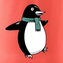 Tučňák se zelenou šálou