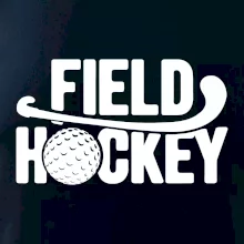 Field hockey míček a nápis