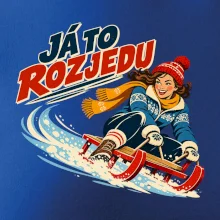 Rodinná vánoční trička - Já to rozjedu máma sáňkování