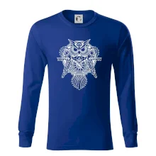 Steampunk sova černobílá