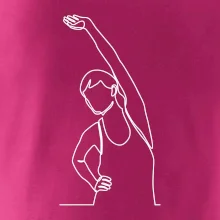 Protahující se žena jedním tahem