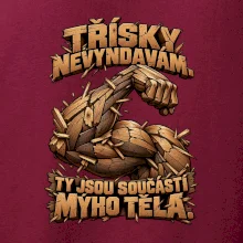 Třísky nevyndavám ty jsou součástí mýho těla - dřevěná paže