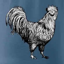 Kohout kreslený černobílý