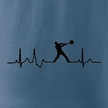 EKG hod kladivem muž