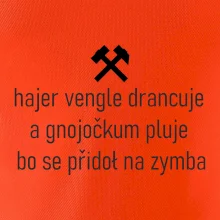 Hajer vengle drancuje a gnojočkum pluje bo se přidoł na zymba