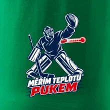 Hokejový teploměr pukem