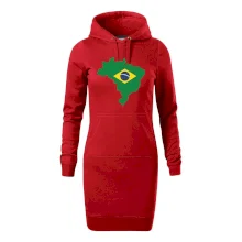 Brazílie vlajka v mapě