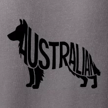 Australský Ovčák - nápis v těle
