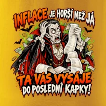 Drákula vyděšený z nekonečně dlouhé účtenky