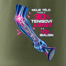Moje tělo tvoří z 90 % tenisový loket
