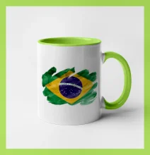 Brazílie vlajka vodové barvy