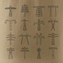Typy stožárů vysokého napětí