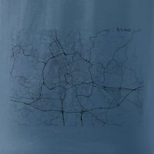 Černobílá mapa Brno