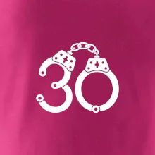 Narozeninové tričko pro policajta - pouta 30