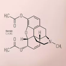 Molekulární struktura Heroin