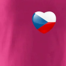 Česká vlajka srdce - pravé prso