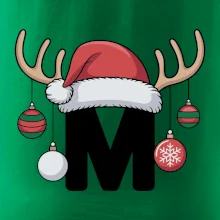 Vanoční rodinná trička - písmeno a čepice