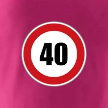 Dopravní značka - omezení rychlosti 40