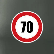 Dopravní značka - omezení rychlosti 70