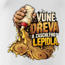Vůně dřeva a zaschlýho lepidla - kapající lepidlo a letokruhy