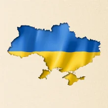 Ukrajina vlajka mapa